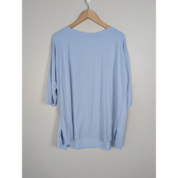 Talbots Blue Cotton Modal Tunic Top Women's Size Large - Picture 1 of 7
